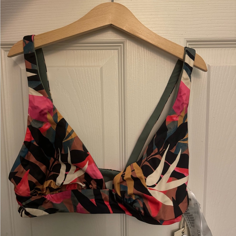 Multicolor Leaf Print Bralette